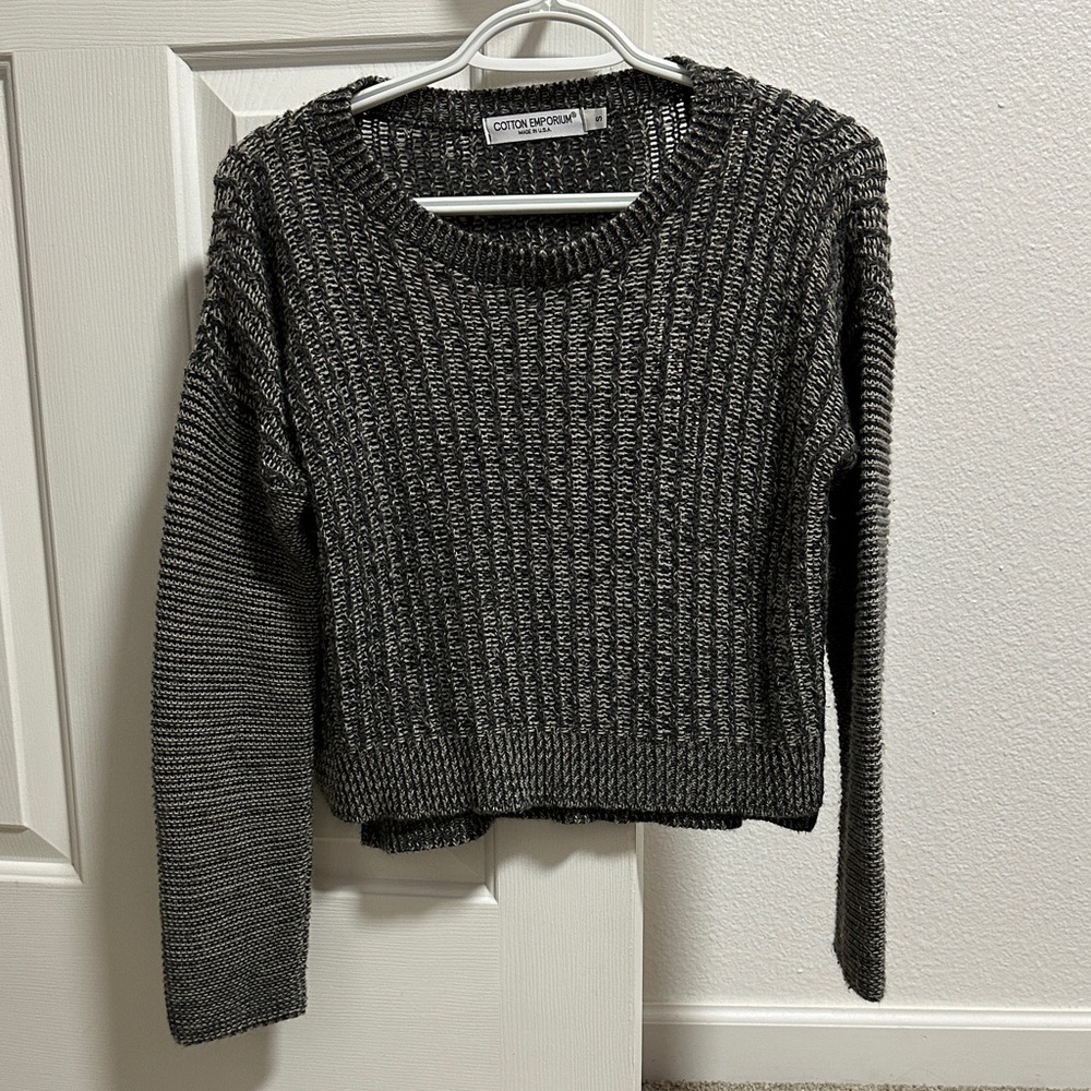 Cotton Emporium Charcoal Knit Sweater
